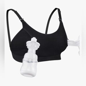 NWT MOMCOZY Hands Free Pumping and Nursing Bra - Black
